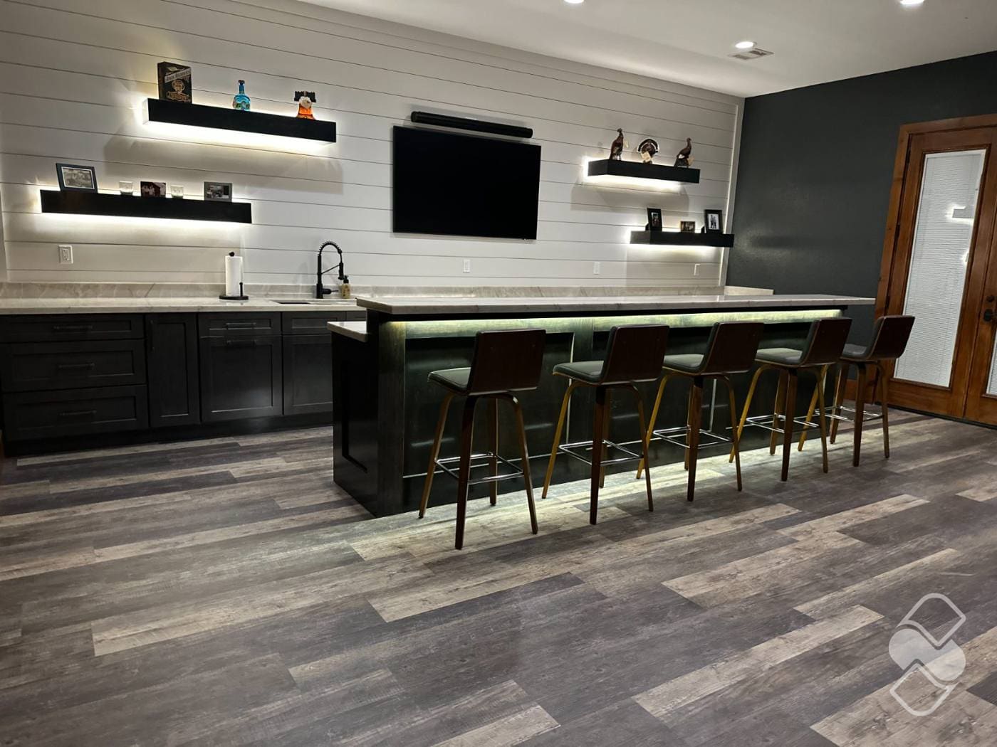 Finished basement bar build-out