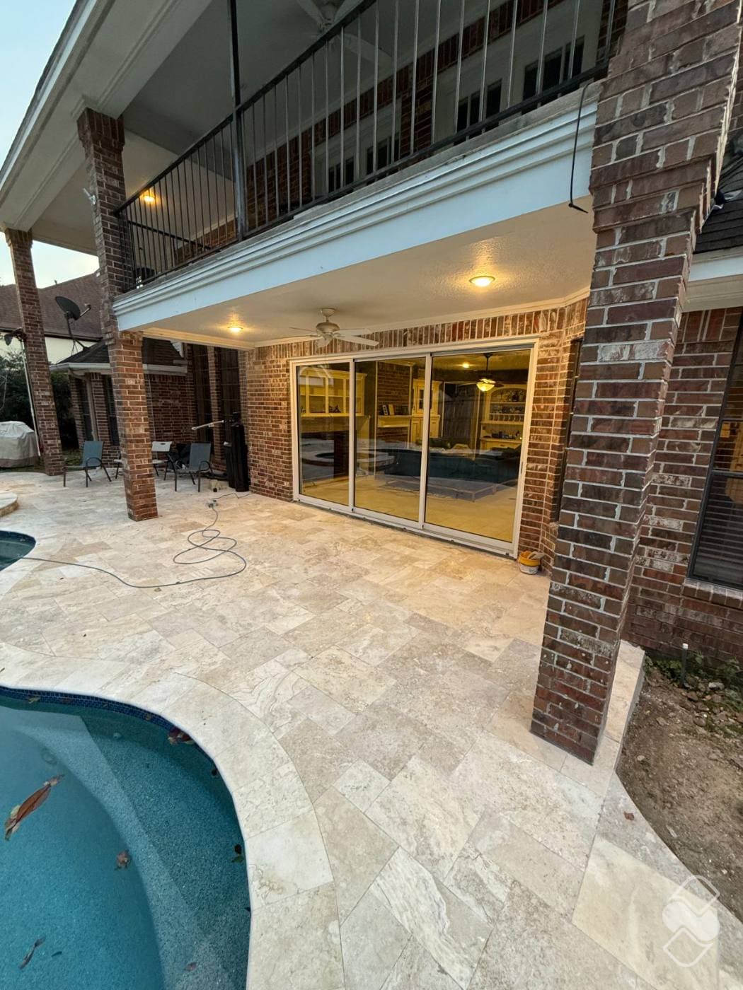 After - new sliding glass wall